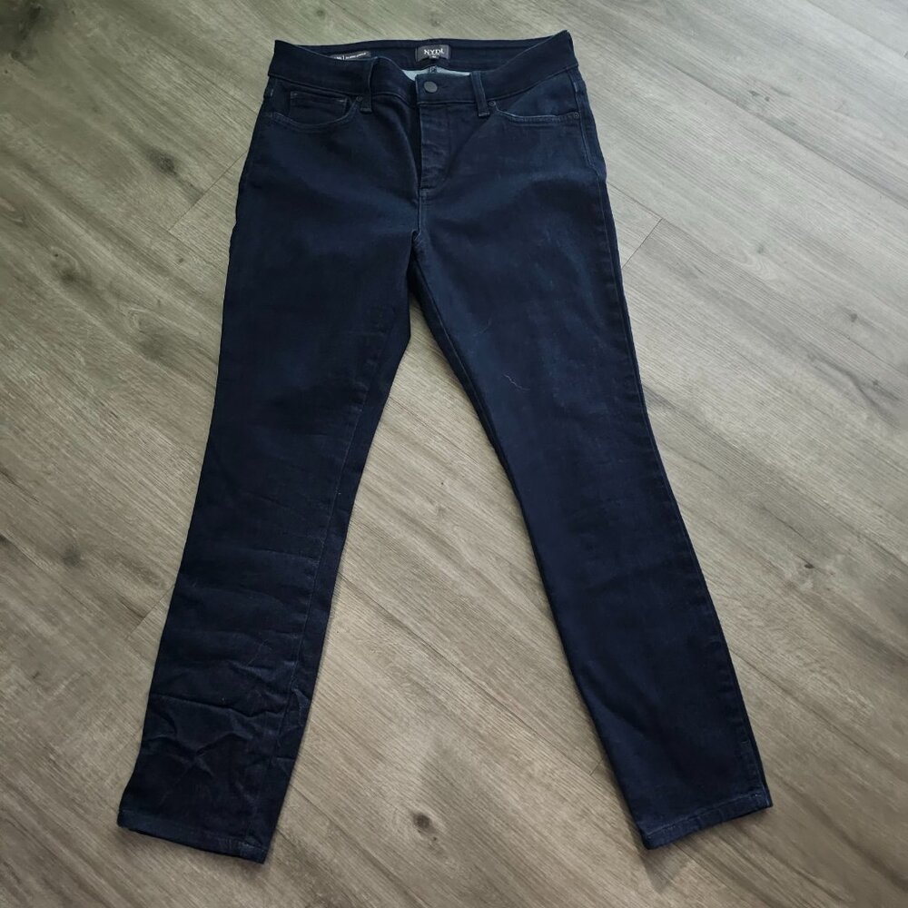 NYDJ Ami Dark Wash 5-pocket Denim Skinny Ankle Jeans Lift & Tuck Size 10